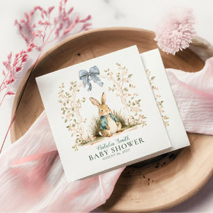 Klassieke Konijn Bloemboog Baby Shower Servet