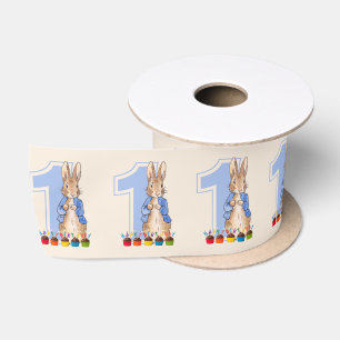 Klassieke konijn eerste verjaardag satijnen lint