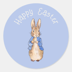 Klassieke konijn haas ronde sticker