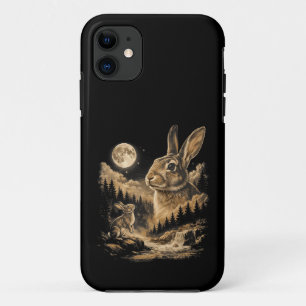 Klassieke Konijn Huilt naar de Maan Konijn Nacht K Case-Mate iPhone Case