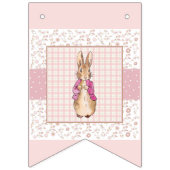 Klassieke konijn in roze jas vlaggetjes (Tweede vlag)