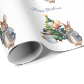 Klassieke konijn Kerstboom Cadeaupapier (Rol Hoek)