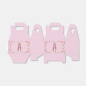 Klassieke konijn met roze jas bedankdoosjes (Uitgevouwen)
