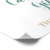 Klassieke Konijn Script Baby Borrel Kaarten Cadeau Poster (Hoek)