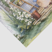 Klassieke konijn tuin schuur tissuepapier (Detail)