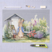 Klassieke konijn tuin schuur tissuepapier (Craft)