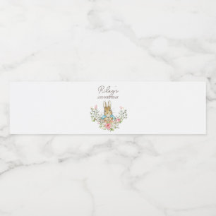 Klassieke Konijn Verjaardag Waterfles Etiket