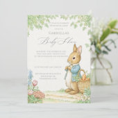 Klassieke Konijnentuin Baby Shower Kaart (Staand voorkant)