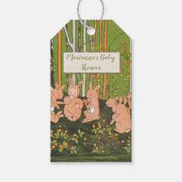 Klassieke Konijntje Baby Shower Cadeaulabel