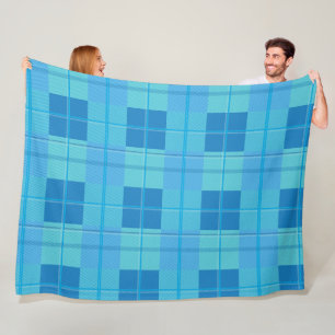Klassieke Koningshemelblauwe Geruite Esthetische F Fleece Deken