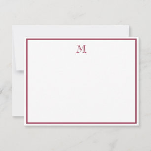 Klassieke Koninklijke Bourgogne Vintage Monogram Notitiekaartje