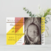 Klassieke koninklijke kaart van de geboorte van de (Staand voorkant)