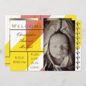 Klassieke koninklijke kaart van de geboorte van de (Voorkant / Achterkant)