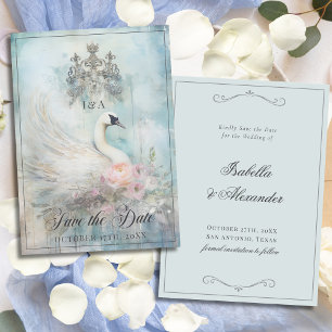 Klassieke Koninklijke Zwanenprinses Sprookjeshuwel Save The Date