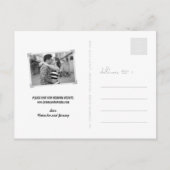  klassieke kookplaat vier foto slaat de datum op aankondigingskaart (Achterkant)