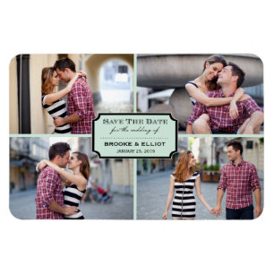  klassieke kookplaat vier foto slaat de datum op magneet