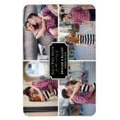 klassieke kookplaat vier foto slaat de datum op magneet (Verticaal)