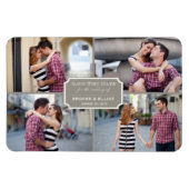 klassieke kookplaat vier foto slaat de datum op magneet (Horizontaal)