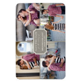  klassieke kookplaat vier foto slaat de datum op magneet (Verticaal)