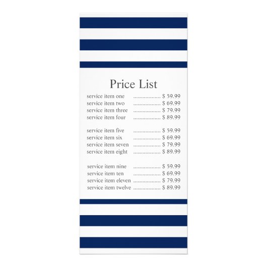 Klassieke koopprijs in de koopvaardij Stripe Busin Reclamekaart (Voorkant)