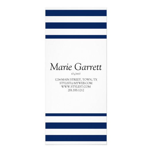 Klassieke koopprijs in de koopvaardij Stripe Busin Reclamekaart (Achterkant)