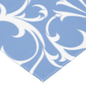 Klassieke korenbloem Blauw & Wit Damast Bloemen Tafelkleed (Gekanteld)