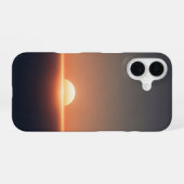 Klassieke Kosmische Zonsondergang iPhone 16 Hoesje (Achterkant horizontaal)