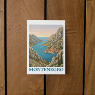 Klassieke Kotorbaai Montenegro Balkan Landschap Briefkaart