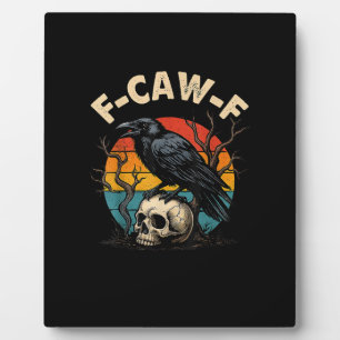 Klassieke Kraai F-Caw-F Raaf Vogel Humor Meme Grap Fotoplaat