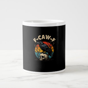 Klassieke Kraai F-Caw-F Raaf Vogel Humor Meme Grap Grote Koffiekop