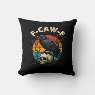 Klassieke Kraai F-Caw-F Raaf Vogel Humor Meme Grap Kussen
