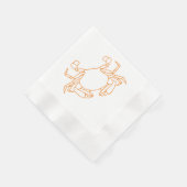 Klassieke Krab Kust Strandfeest Oranje Servet (Hoek)