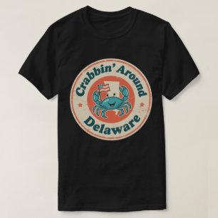 Klassieke krabvangst rond Delaware-krab T-shirt