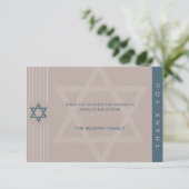 Klassieke Kraft Bar Mitzvah - Hartelijk dank Bedankkaart (Staand voorkant)