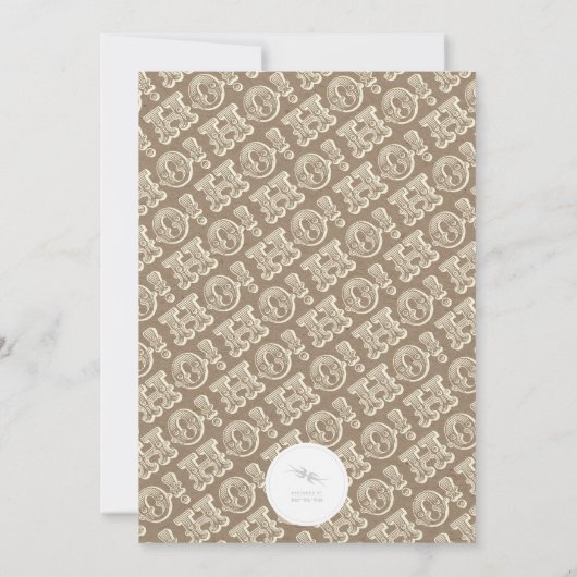 Klassieke  Kraft HO! HO! Uitnodiging voor feestdag (Achterkant)