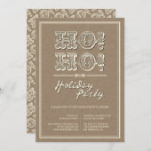 Klassieke  Kraft HO! HO! Uitnodiging voor feestdag (Voorkant / Achterkant)