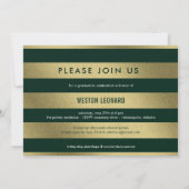 Klassieke krans BEWERKBARE KLEUR Afstudeeruitnodig Kaart (Achterkant)