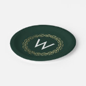 Klassieke Krans BEWERKBARE KLEUR Afstuderen Borden Papieren Bordje (Gekanteld)