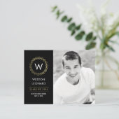 Klassieke Krans Bewerkbare Kleur Afstuderen Briefk Briefkaart (Staand voorkant)