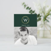 Klassieke Krans BEWERKBARE KLEUR Dank u Briefkaart (Staand voorkant)