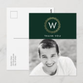 Klassieke Krans BEWERKBARE KLEUR Dank u Briefkaart (Voorkant / Achterkant)