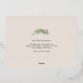 Klassieke krans Kerstmis fotocollage Roos Goud Folie Feestdagenkaart (Achterkant)