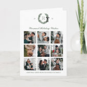 Klassieke Krans Monogram Multi-Photo Gevouwen Vaka Kaart (Voorkant)