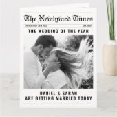 Klassieke krant Trouwprogramma Info Foto's Kaart (Voorkant)