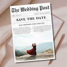 Klassieke Krantenstijl Romantische Fotobruiloft