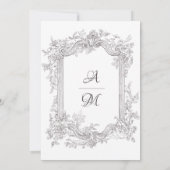 Klassieke Kreeft Minimalistische Eenvoudige Monogr Kaart (Achterkant)