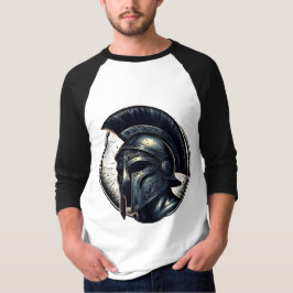 Klassieke krijger helm ontwerp T-shirt