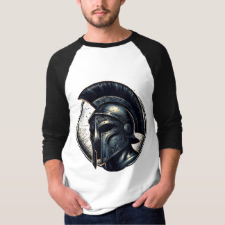 Klassieke krijger helm ontwerp T-shirt