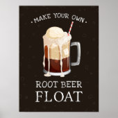 Klassieke krijtbordstijl Root Beer Float kunst Poster (Voorkant)