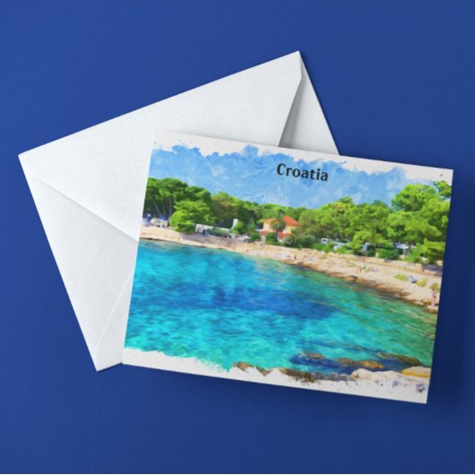 Klassieke Kroatië Adria kust landschap Briefkaart
